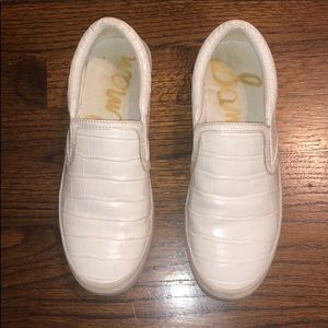 White Sam Edelman slip on sneakers